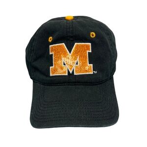 Black and Orange Sequin Logo Cap